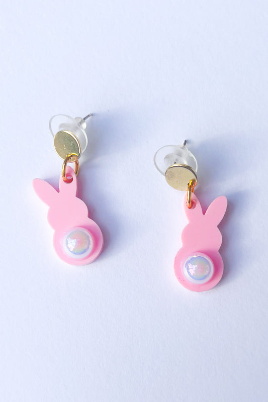 Bunny Business Earrings - Pink