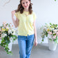 Lemon Drop Sweater Vest - Yellow