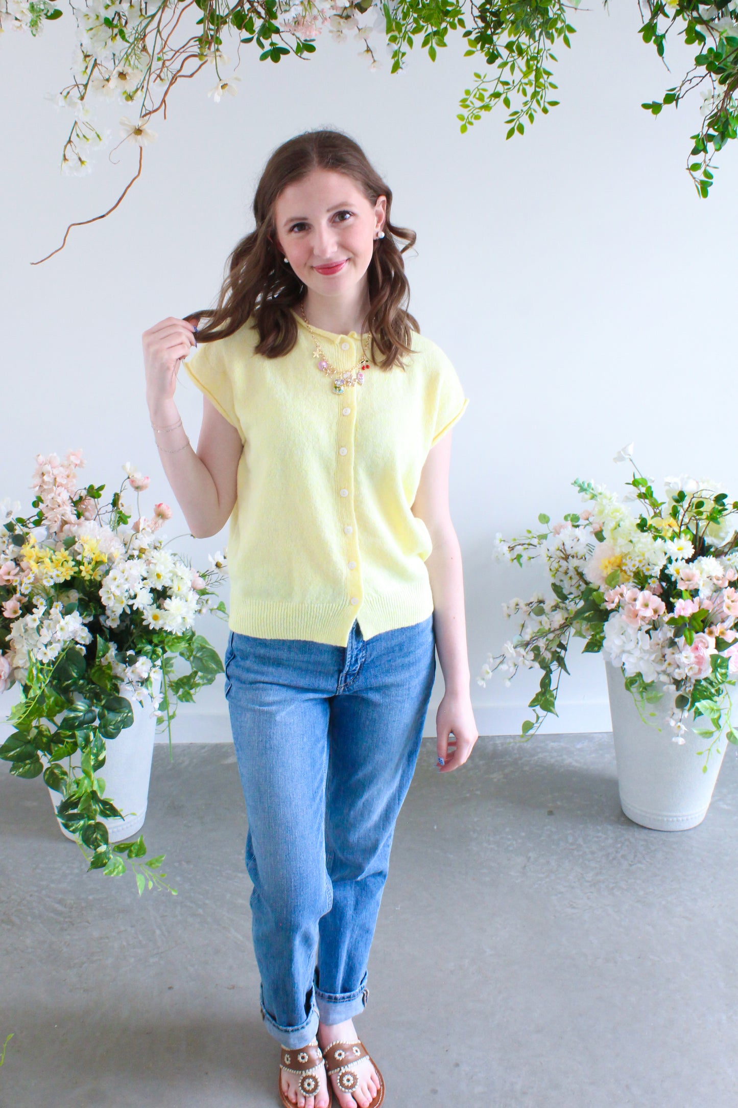Lemon Drop Sweater Vest - Yellow