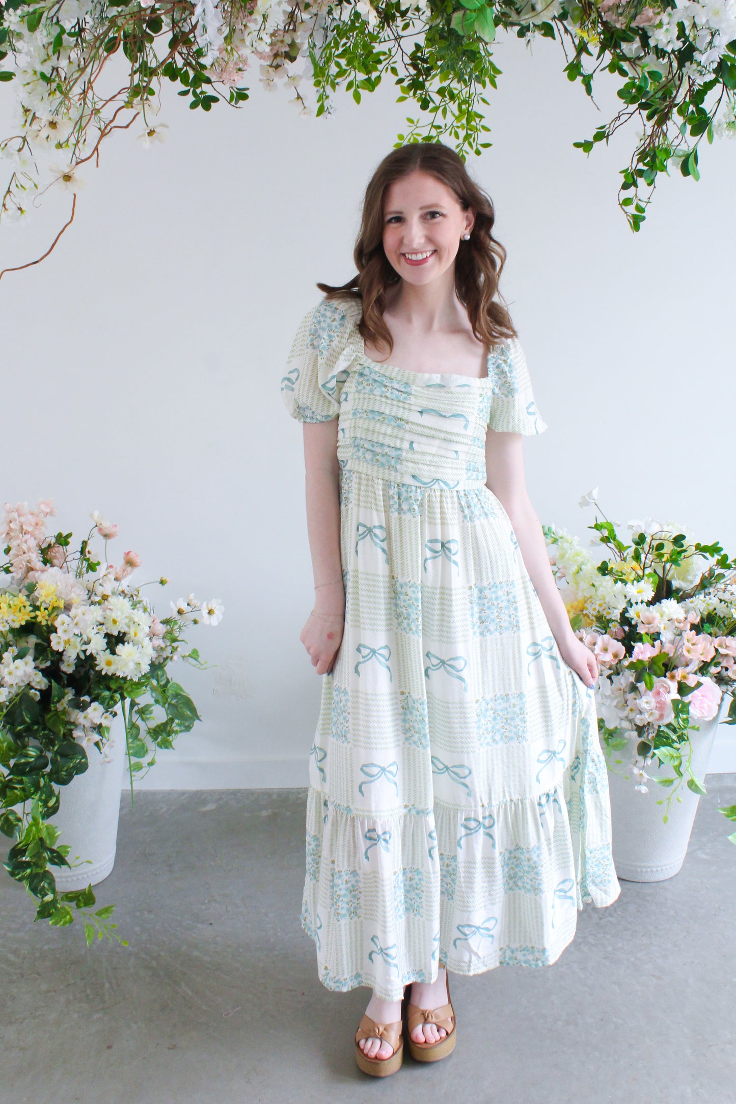 Garden Party Midi Dress - Sage