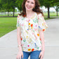 Fields In Bloom Top - White Floral