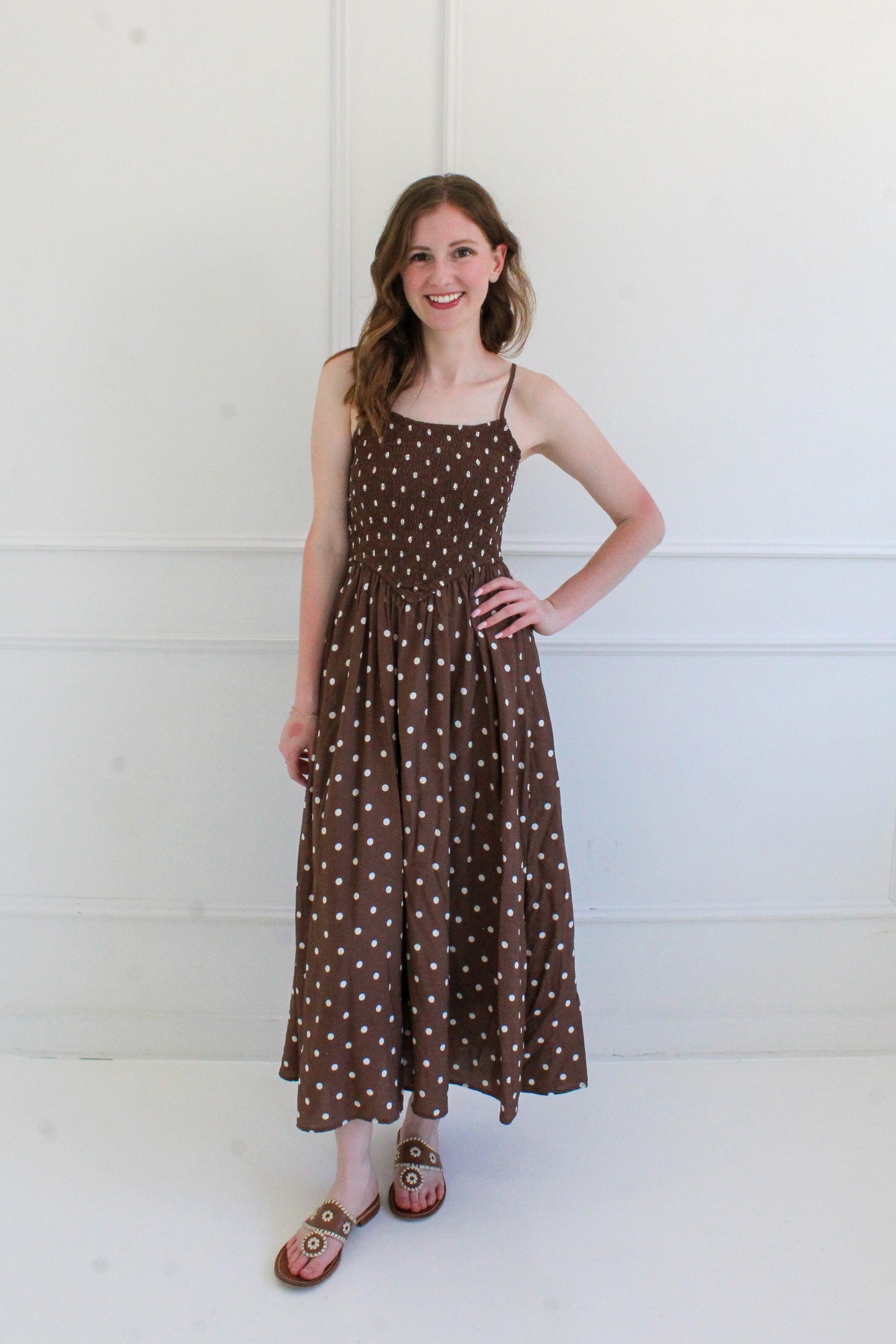 Seaside Stroll Dress - Brown