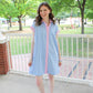 Office To Outing Dress - Blue & Pink
