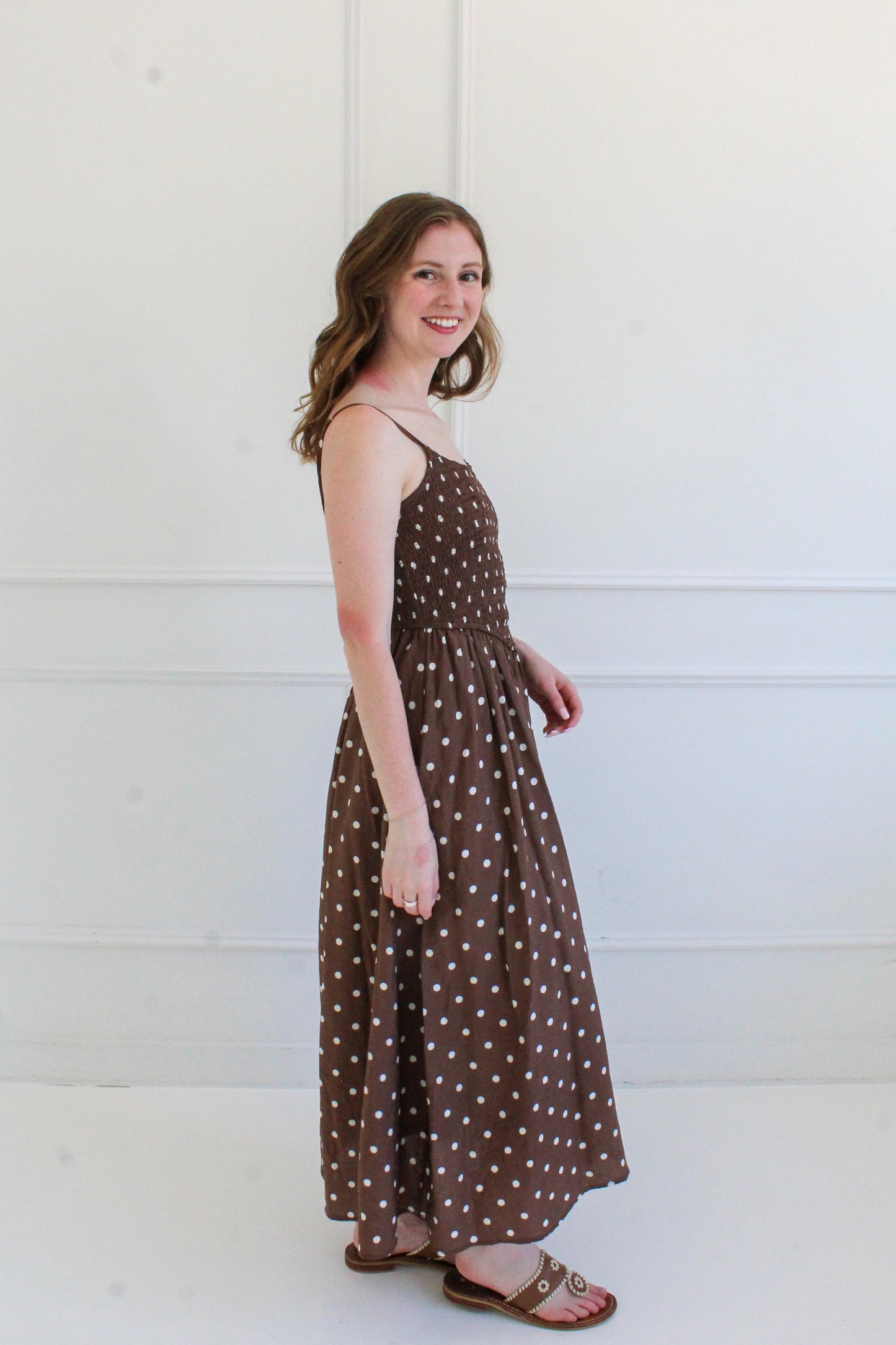 Seaside Stroll Dress - Brown