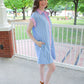 Office To Outing Dress - Blue & Pink
