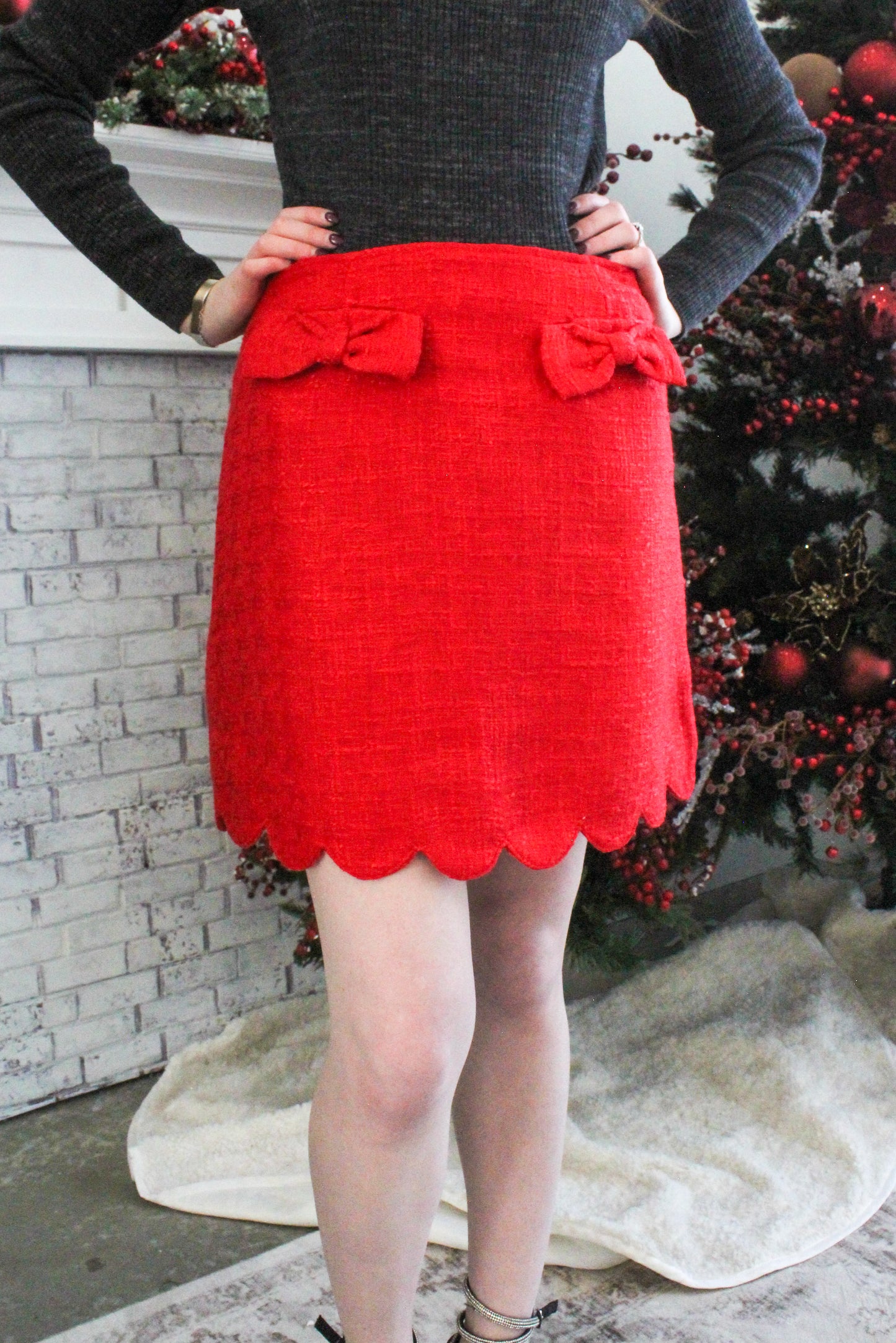 Wrapped In Red Skirt - Red