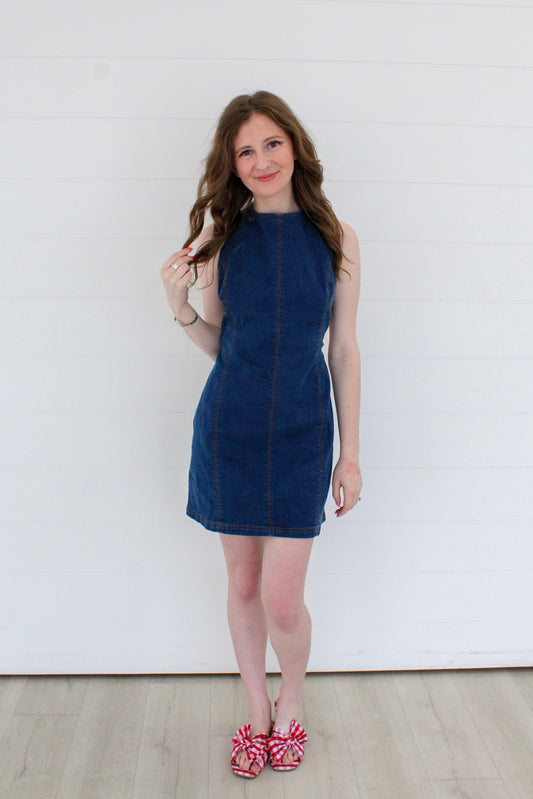 Sunset Drive Dress - Denim