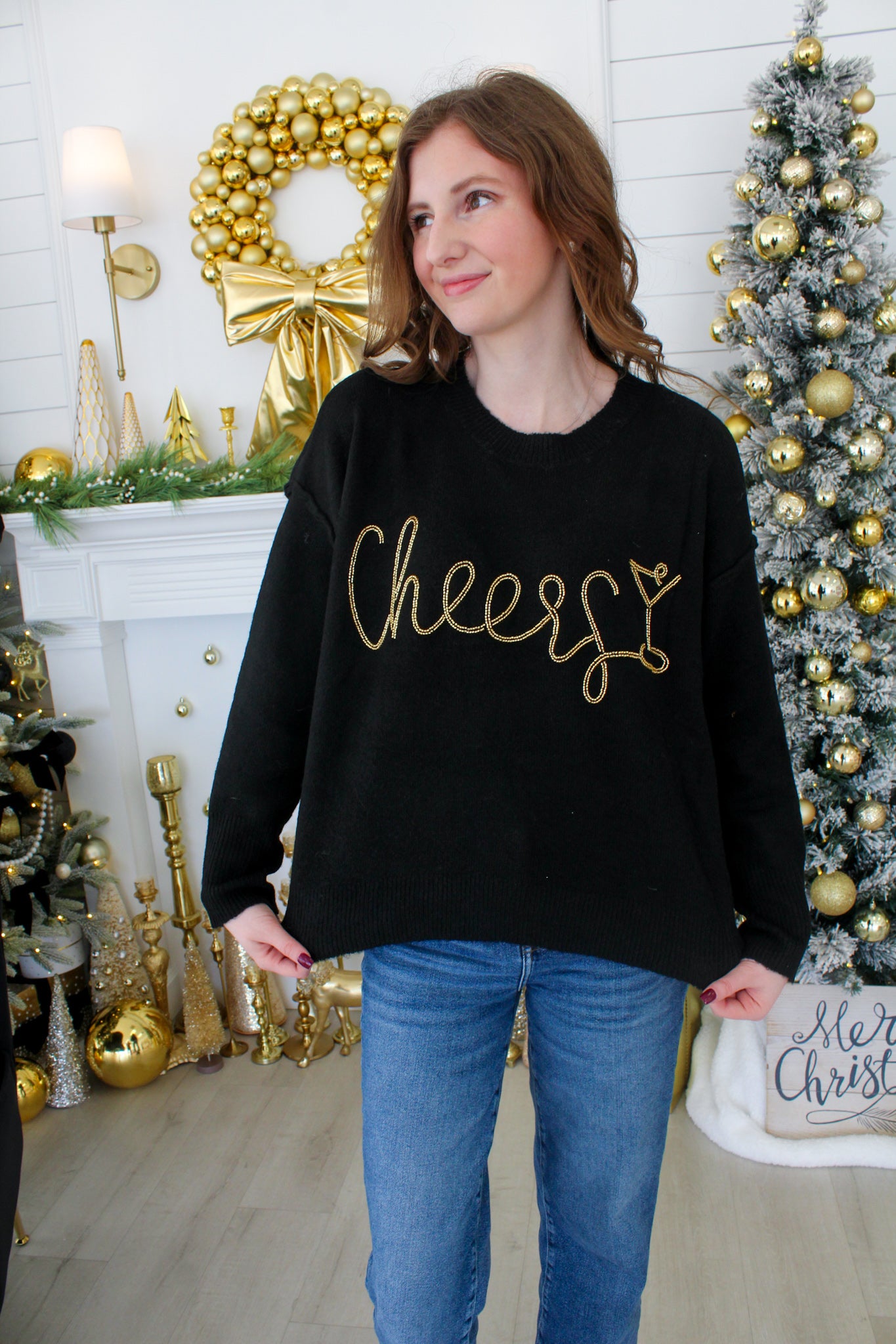 Holiday Cheer Sweater - Black