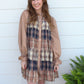 Fallin’ For Flannel Dress - Brown