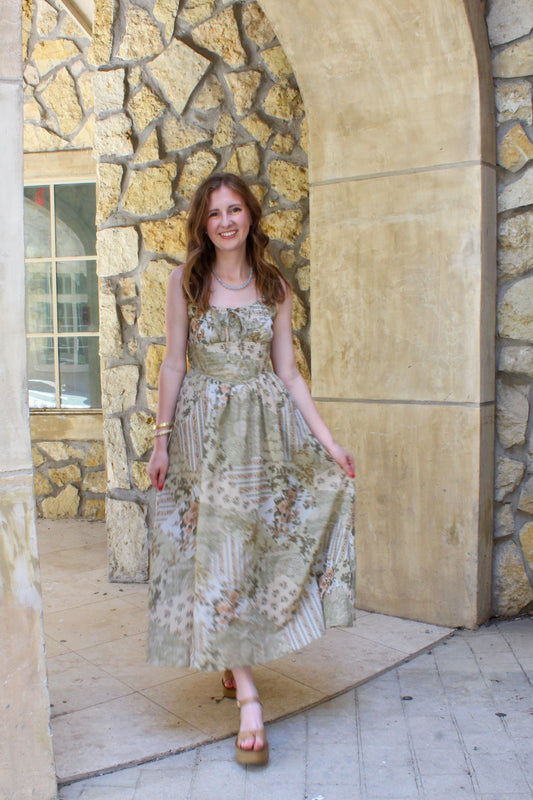 Fond Memories Maxi Dress - Green
