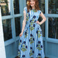 Postmarked In Petals Maxi - Blue