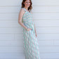 Pardon My Petals Midi Dress - Teal