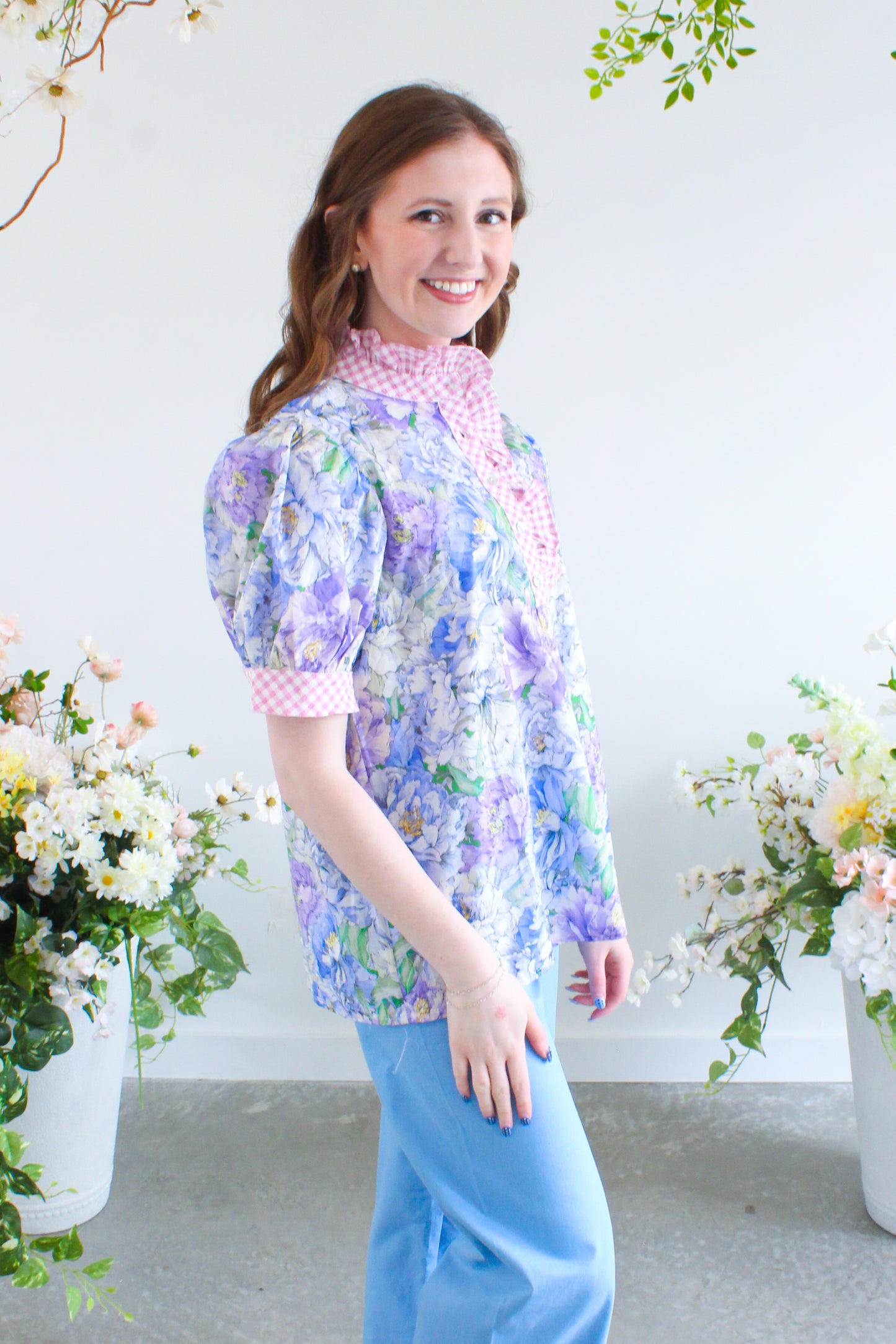 Spring In Bloom Top - Blue