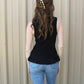Girl On A Mission Sweater Tank- Black