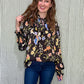 So Romantic Top - Black Floral
