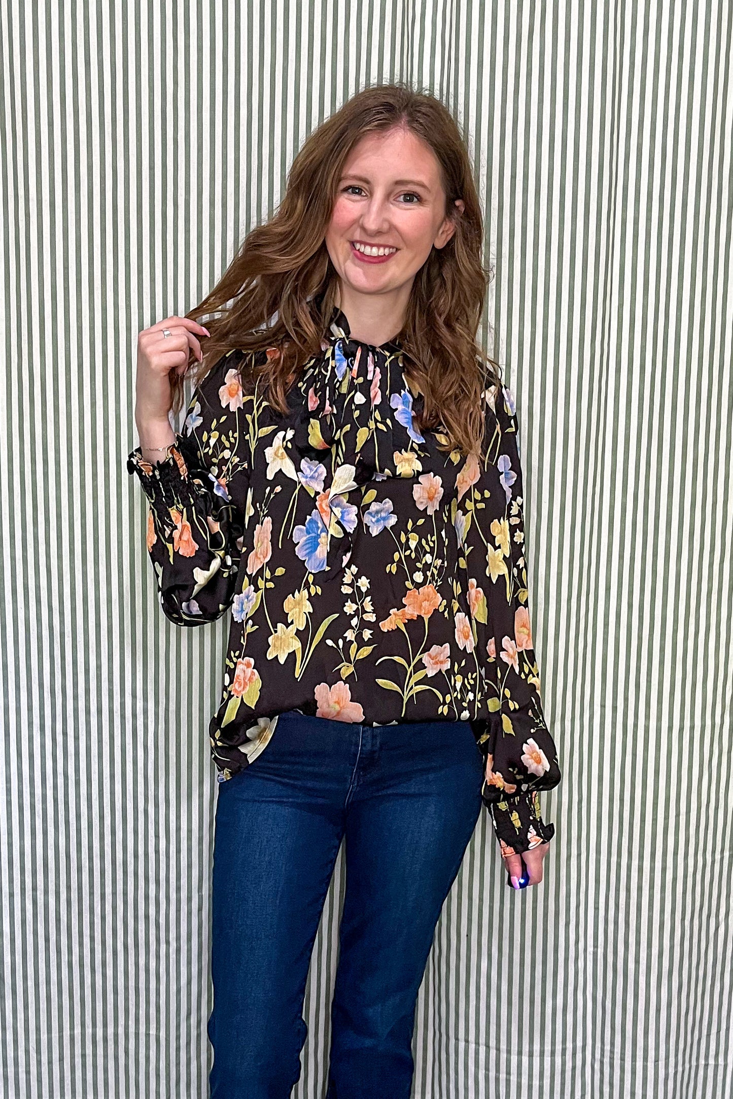 So Romantic Top - Black Floral