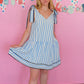 Summer In Stripes Dress - Blue & White