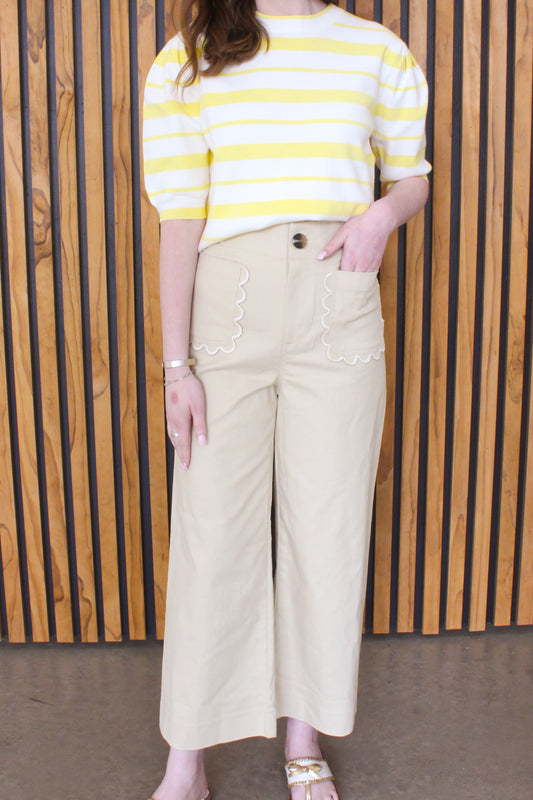 Closet Staple Cropped Pants - Khaki