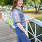 Vintage Daydream Sweater Top - Blue