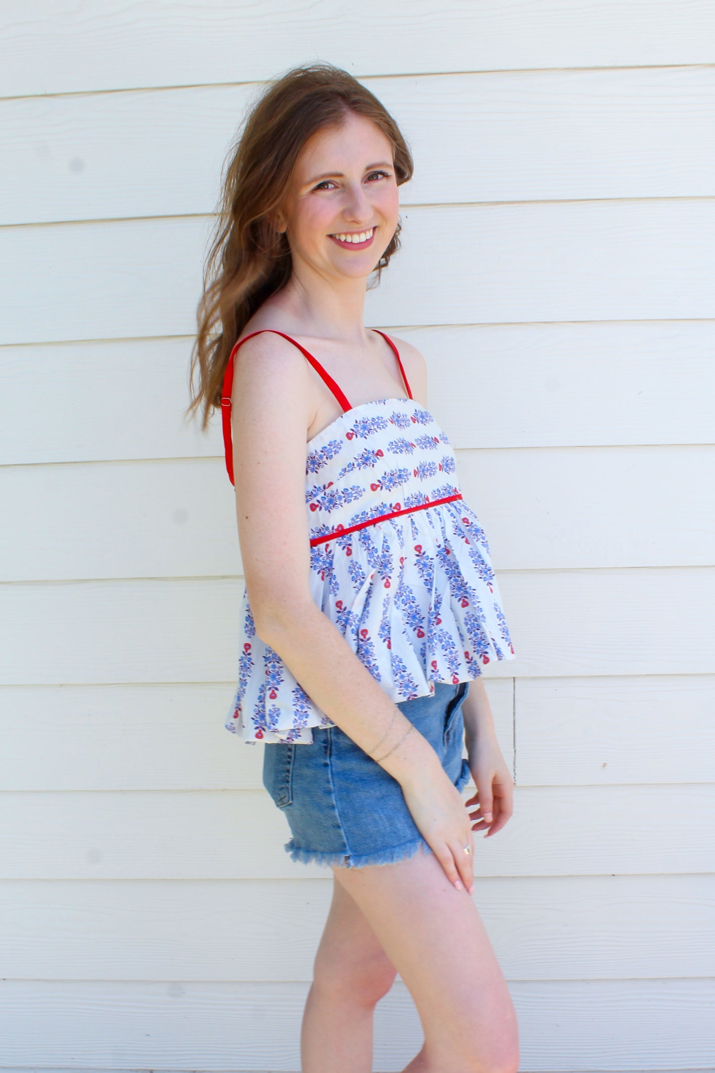 Pretty Patriotic Tank - White