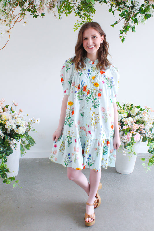 Bloom Service Dress - Blue