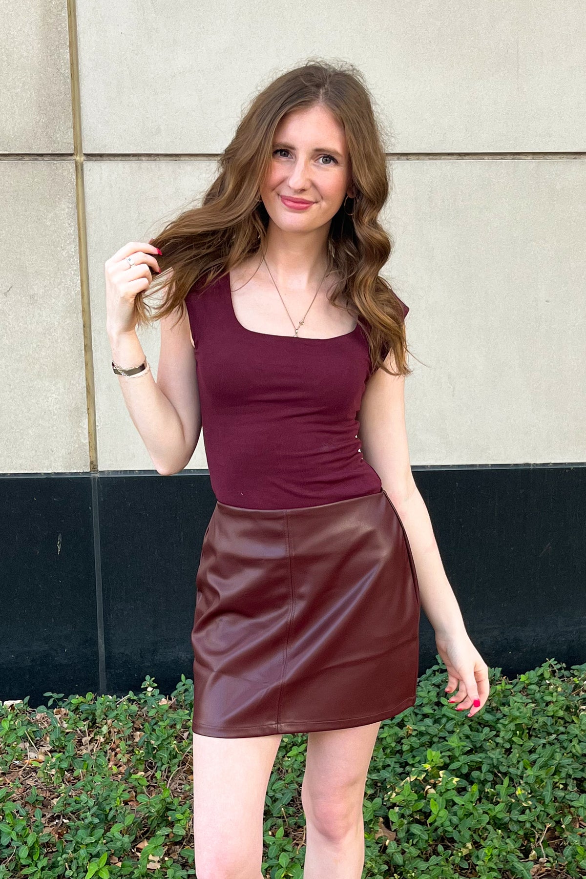 Under Pressure Bodysuit - Burgundy
