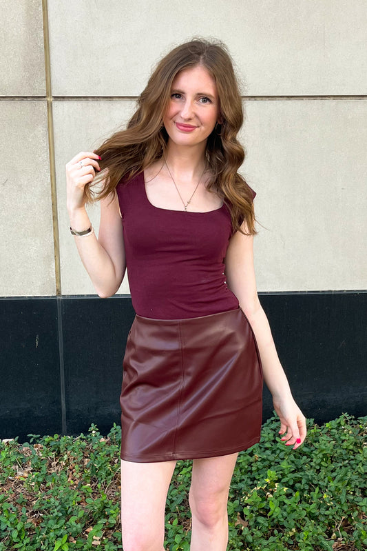 Under Pressure Bodysuit - Burgundy
