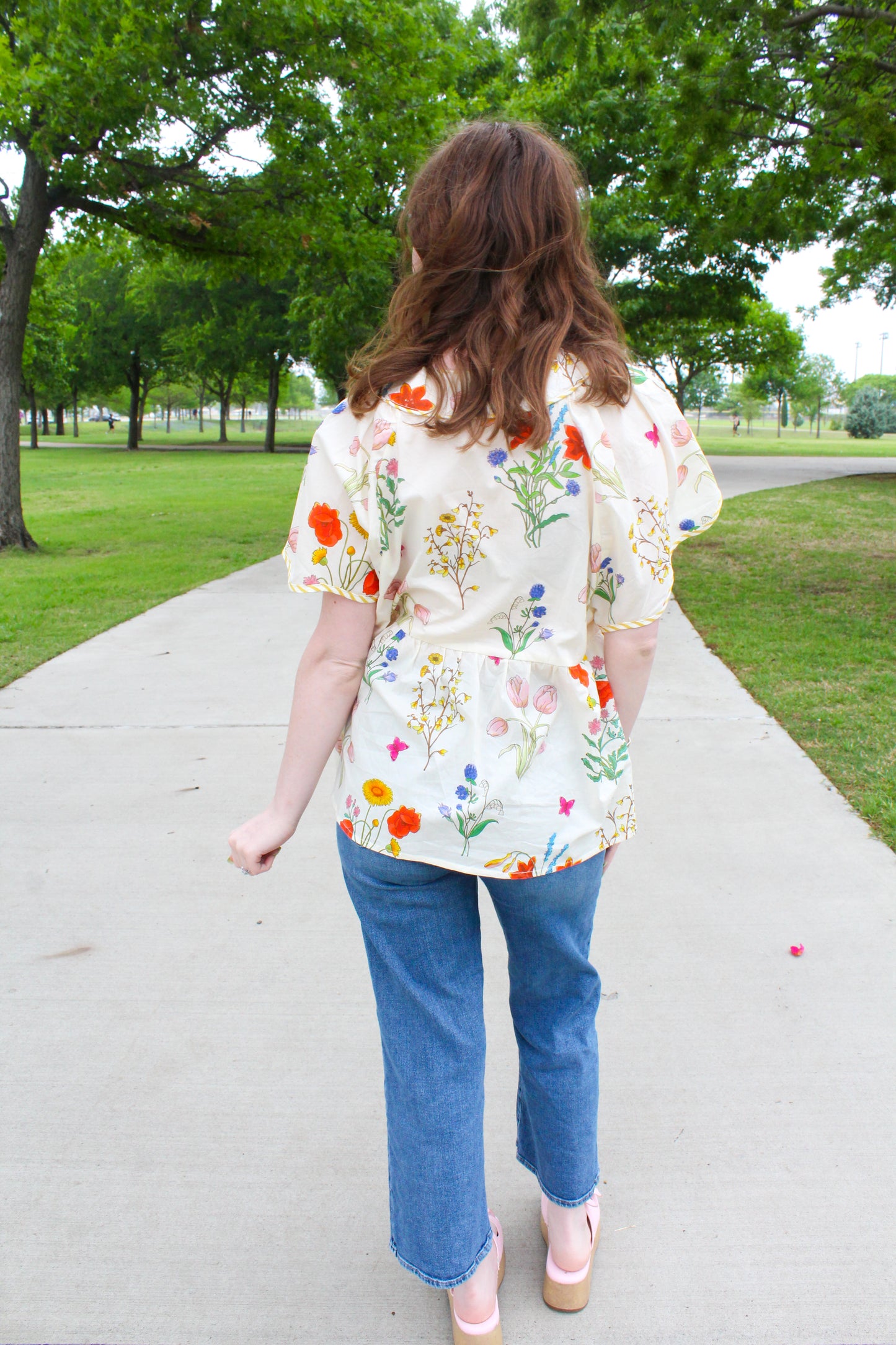 Fields In Bloom Top - White Floral