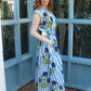 Postmarked In Petals Maxi - Blue