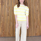 Sunny Days Knit Top - Yellow Stripe