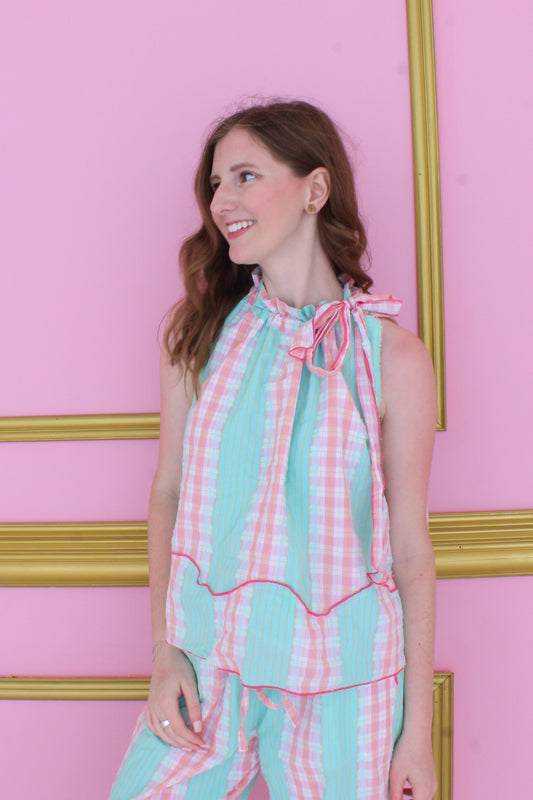 Ice Cream Social Top - Teal