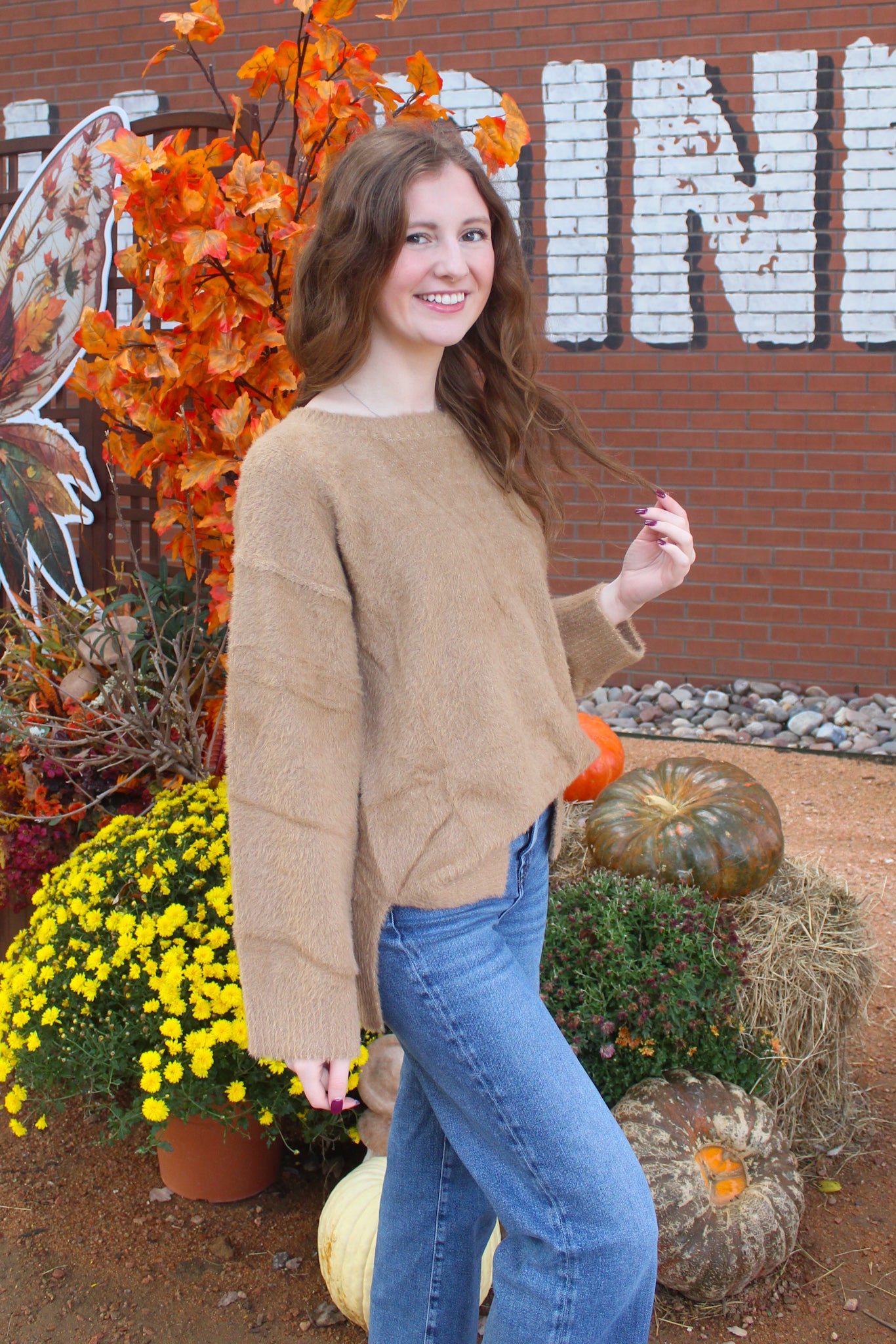 Fuzzy Feeling Sweater - Taupe