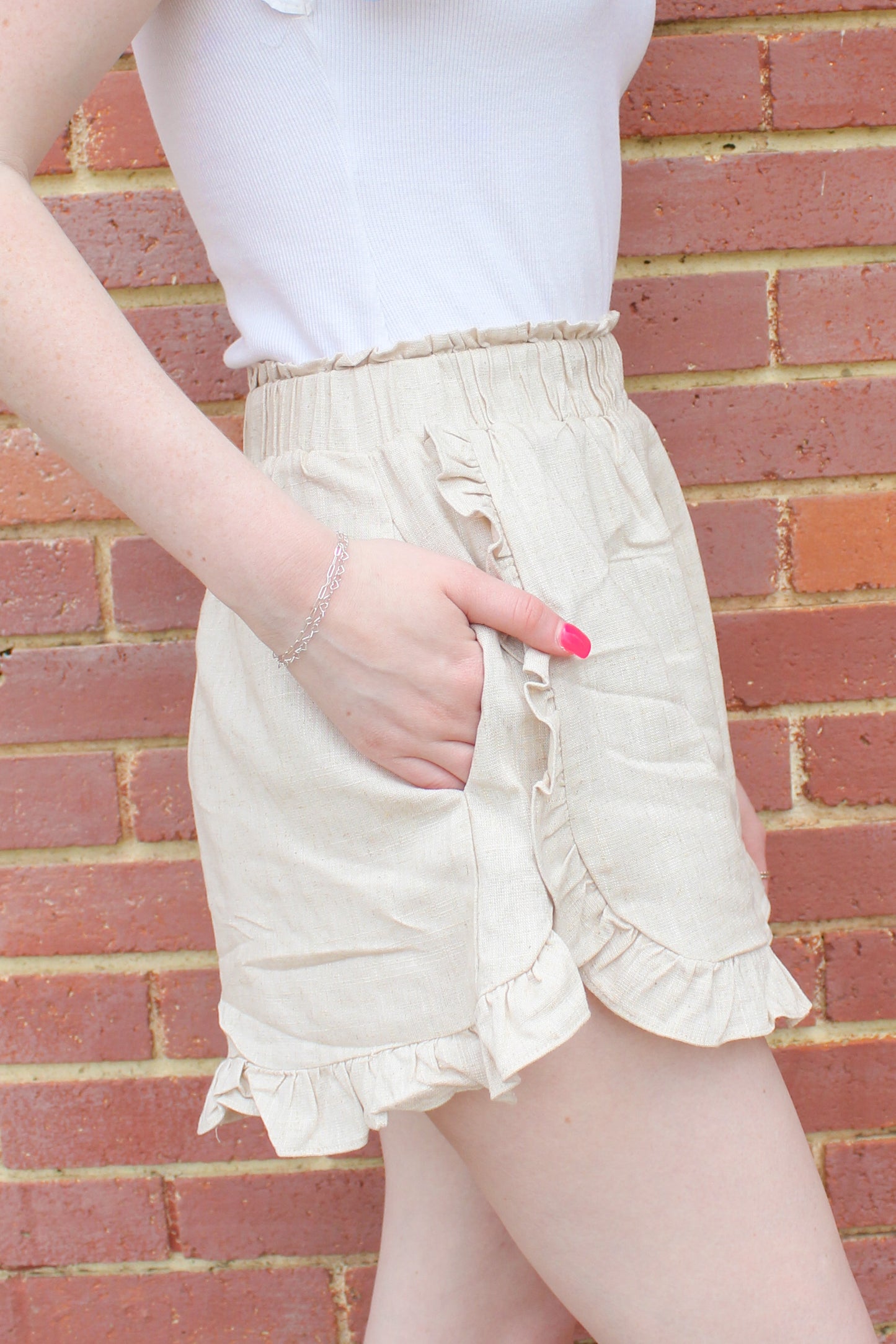 Go With The Flow Shorts - Natural