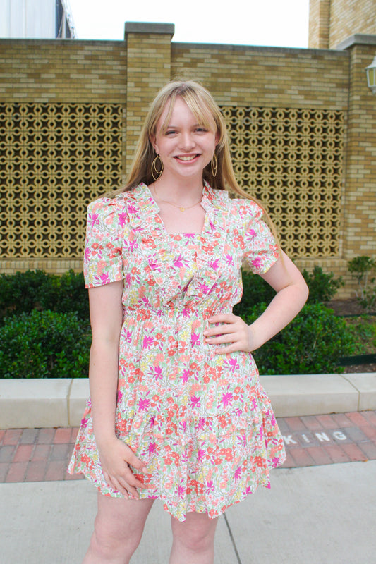 Flower Shops Dress - Pink