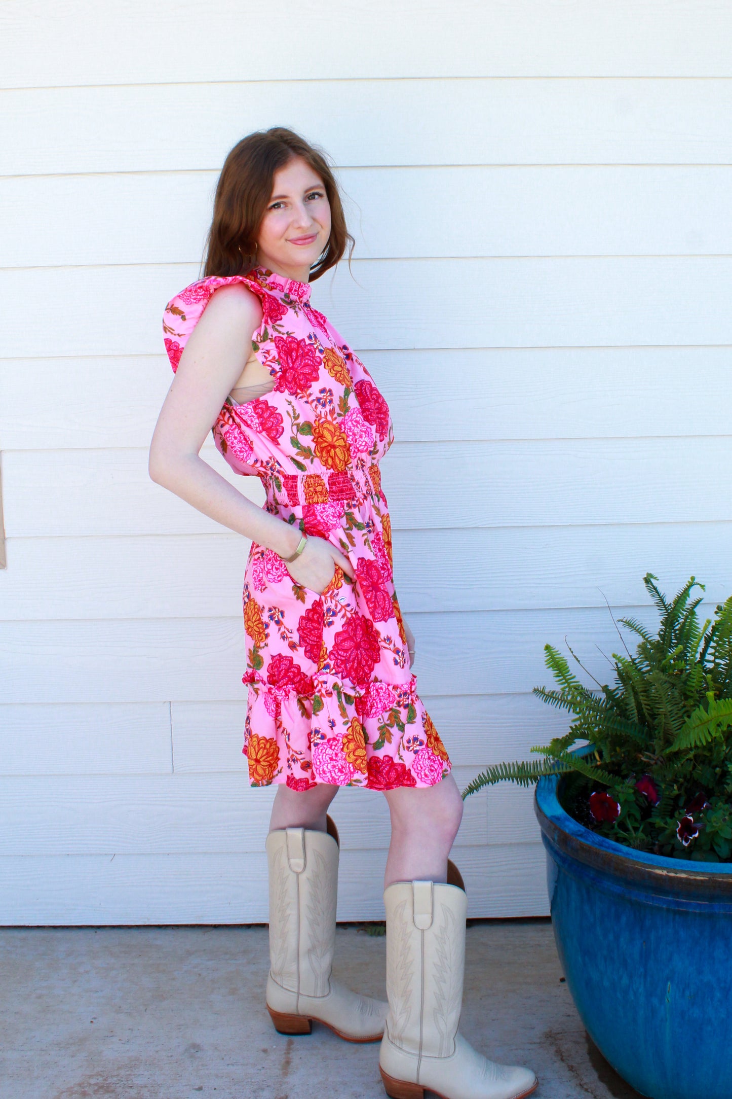 Derby Days Dress - Pink Floral