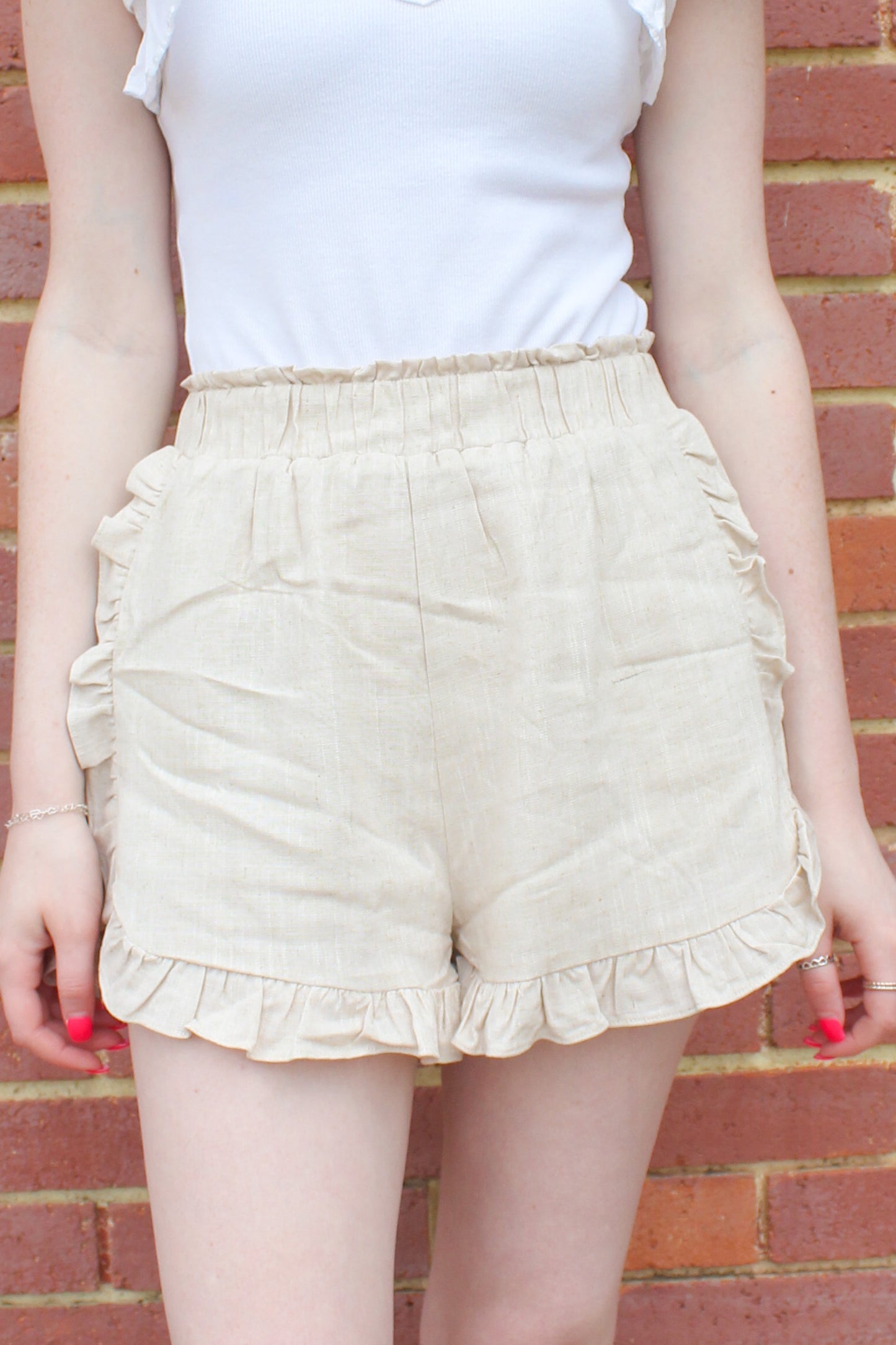 Go With The Flow Shorts - Natural