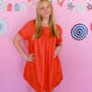 Simple & Sweet Dress - Orange Red