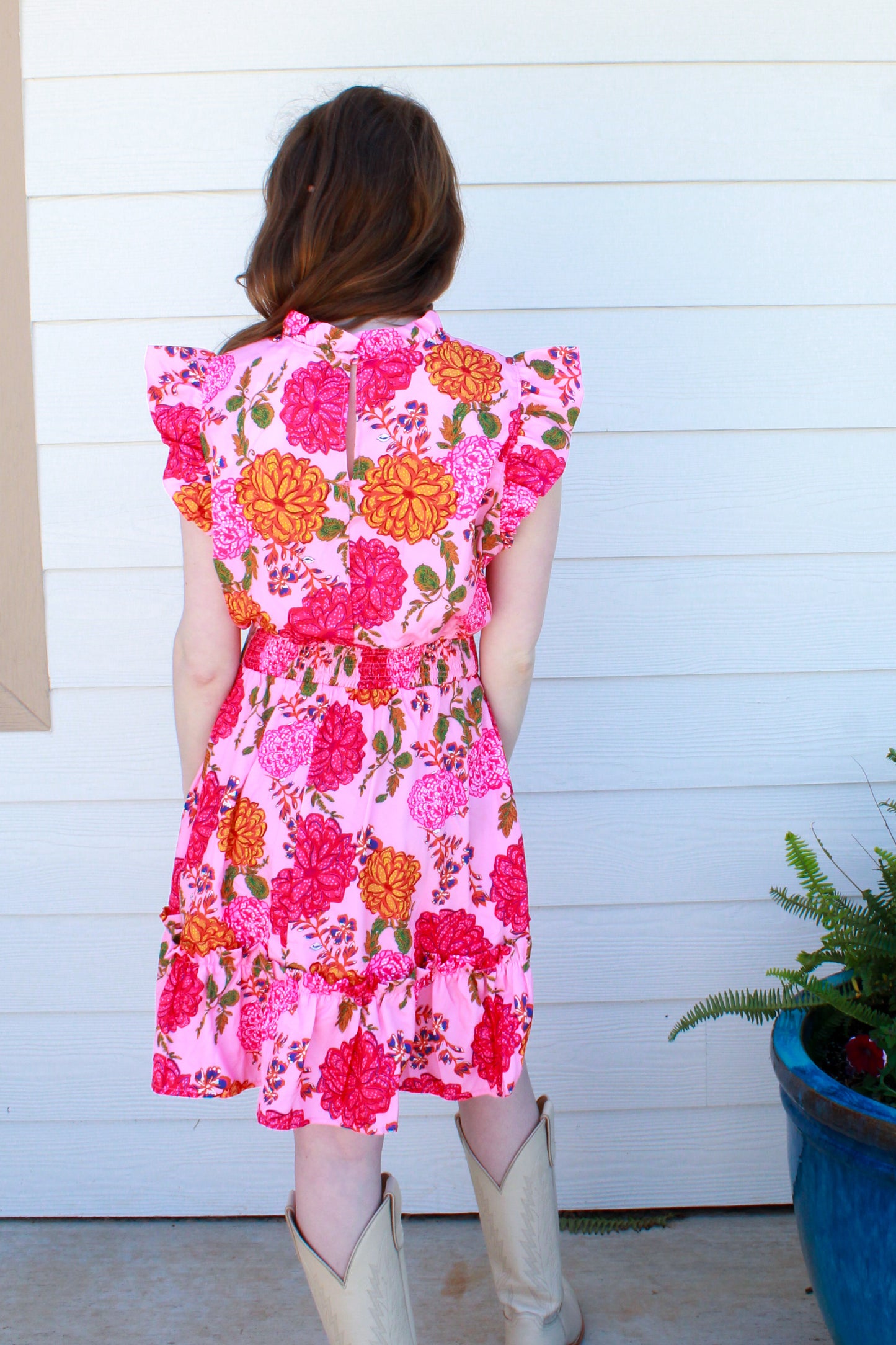 Derby Days Dress - Pink Floral