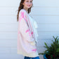 Better With A Bow Cardigan - Cream & Pink